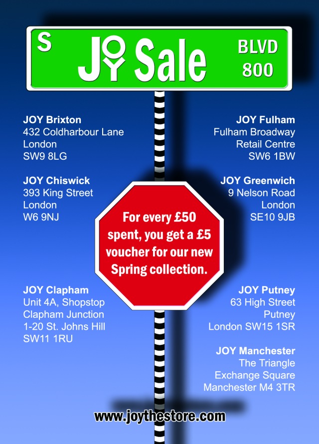 Flyer for Joy Sale Transparent Designs